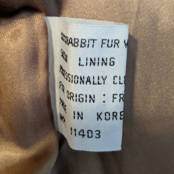 UPWARD 100% Genuine Brown Rabbit Fur Jacket - Picture 8 of 8